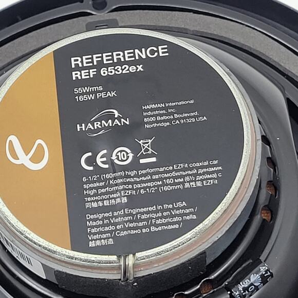 Infinity Reference 6532EX 6-1/2" Shallow Mount 165W 2-Way Car Speakers - Picture 6 of 9